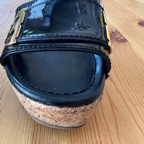 Tory Burch Patti Wedge (black patent leather) Size 9 - Picture 14 of 15